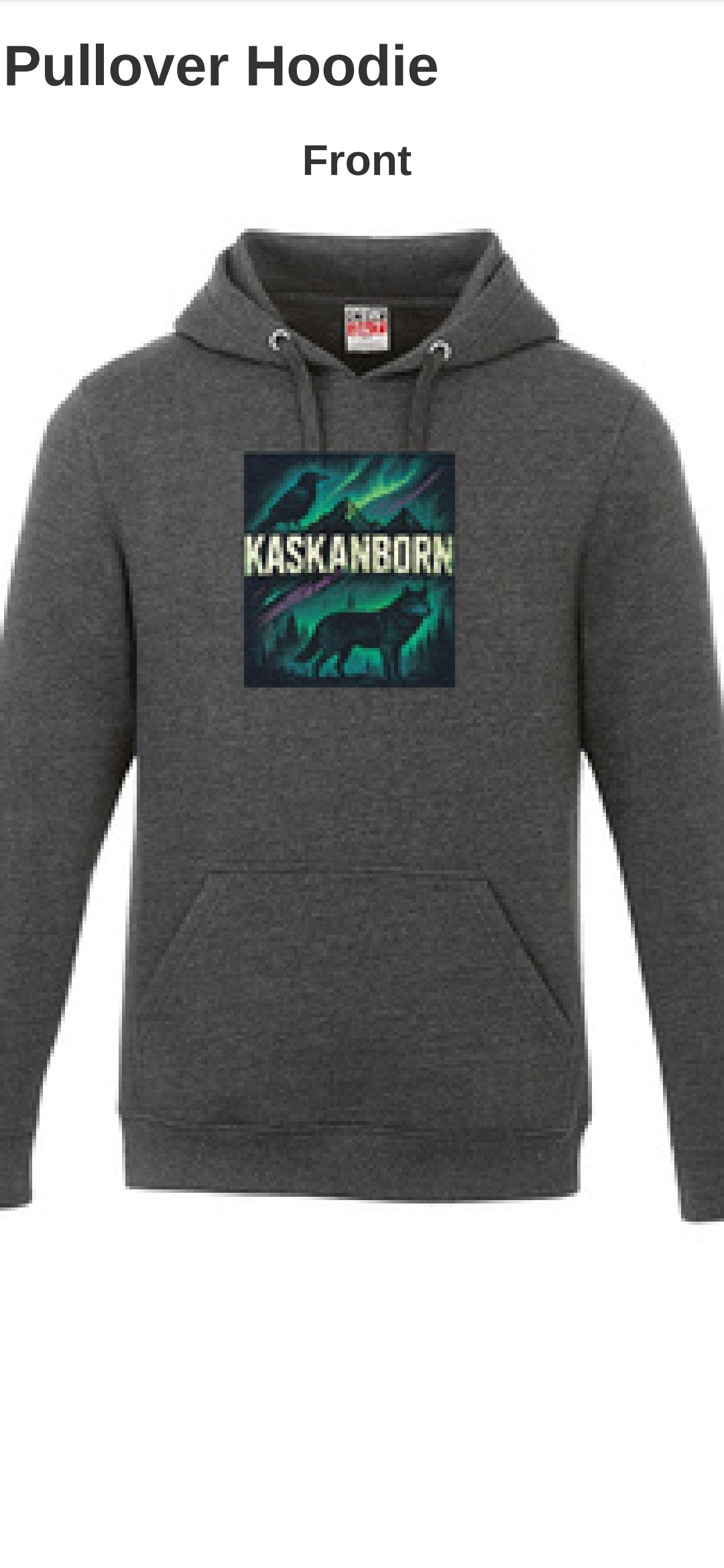 Kaskanborn Hoodie – charcoal Territory Green